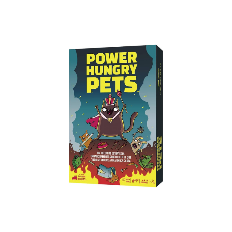 Power Hungry Pets (Exploding Kittens) - Juego de Cartas Dinámico